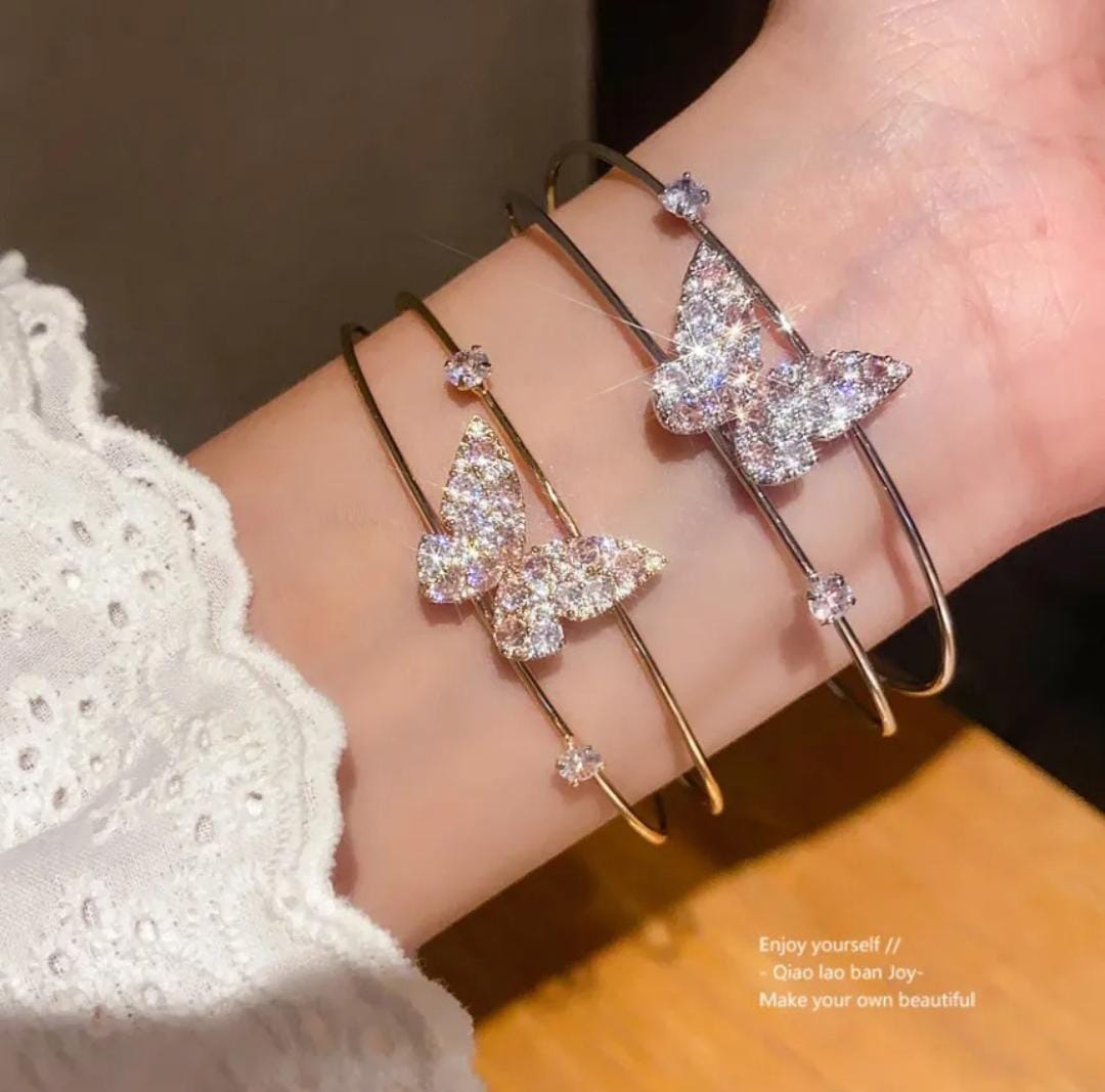 CZ zircon open cuffs bracelets