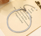 Anti-Tarnish Silver Color Sleek Snake Chain Anklet