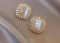 Korean Sparkling Rhinestone Opal Square Stud Earrings - Premium Aesthetic - Wholesale Ratneza