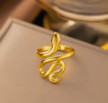 Anti-Tarnish Gold Plated Trendy Snake Ring