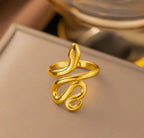 Anti-Tarnish Gold Plated Trendy Snake Ring