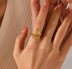 Anti-Tarnish Gold Plated Trendy Hug Ring