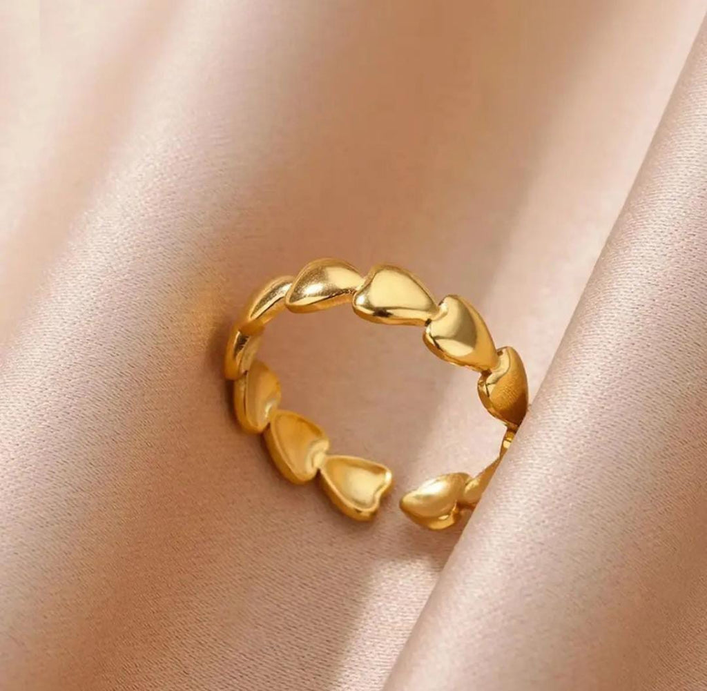Anti-Tarnish Gold Plated The Heart Lane Ring
