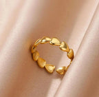Anti-Tarnish Gold Plated The Heart Lane Ring