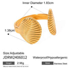 Anti-Tarnish Gold Plated Shell Ring Style Ring