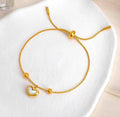 Anti-Tarnish Rope Chain Heart Stainless Steel Bracelet
