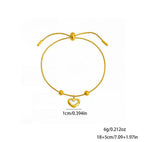 Anti-Tarnish Rope Chain Heart Stainless Steel Bracelet