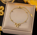 Anti-Tarnish Bow Beads Stainless Steel Bracelet