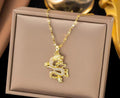 Anti-Tarnish Chinese Dragon Pendant Necklace
