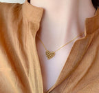 Anti-Tarnish Beads Heart Stainless Steel Necklace
