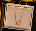 Anti-Tarnish U Shape Pendant Stainless Steel Necklace