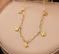 Anti-Tarnish L/V Charms Stainless Steel Necklace