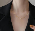 Anti-Tarnish Square Geometric Charms Stainless Steel Necklace