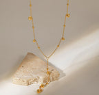Anti-Tarnish Y-Shape Beads Chain Long Drop Stainless Steel Necklace