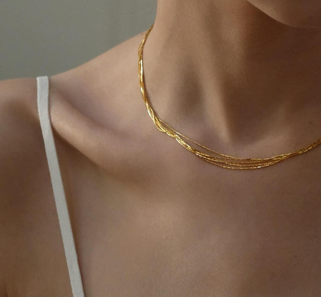 Anti-Tarnish Multi Layer Chain Stainless Steel Necklace