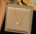 Anti-Tarnish V-Shape Stainless Steel Necklace