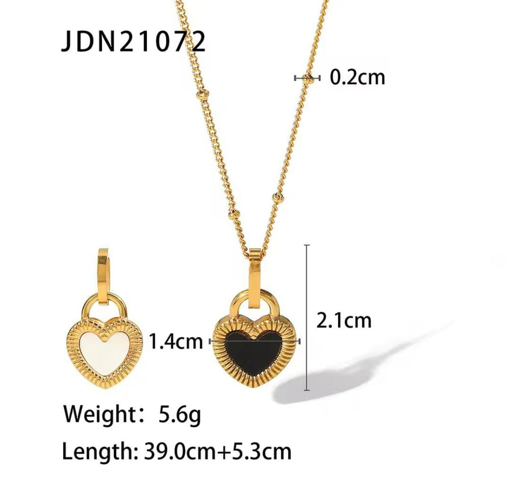 Anti-Tarnish 2in1 Color Lock Stainless Steel Necklace