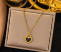 Anti-Tarnish 2in1 Color Lock Stainless Steel Necklace