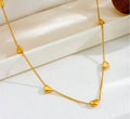 Anti-Tarnish Multi Heart Stainless Steel Chain Necklace