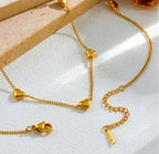 Anti-Tarnish Multi Heart Stainless Steel Chain Necklace