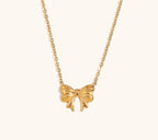 Anti-Tarnish Simple Bow Stainless Steel Necklace