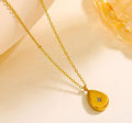 Anti-Tarnish Star Studded Water Drop Stainless Steel Necklace