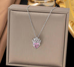 Anti-Tarnish The Heart Crown Pendant Stainless Steel Necklace